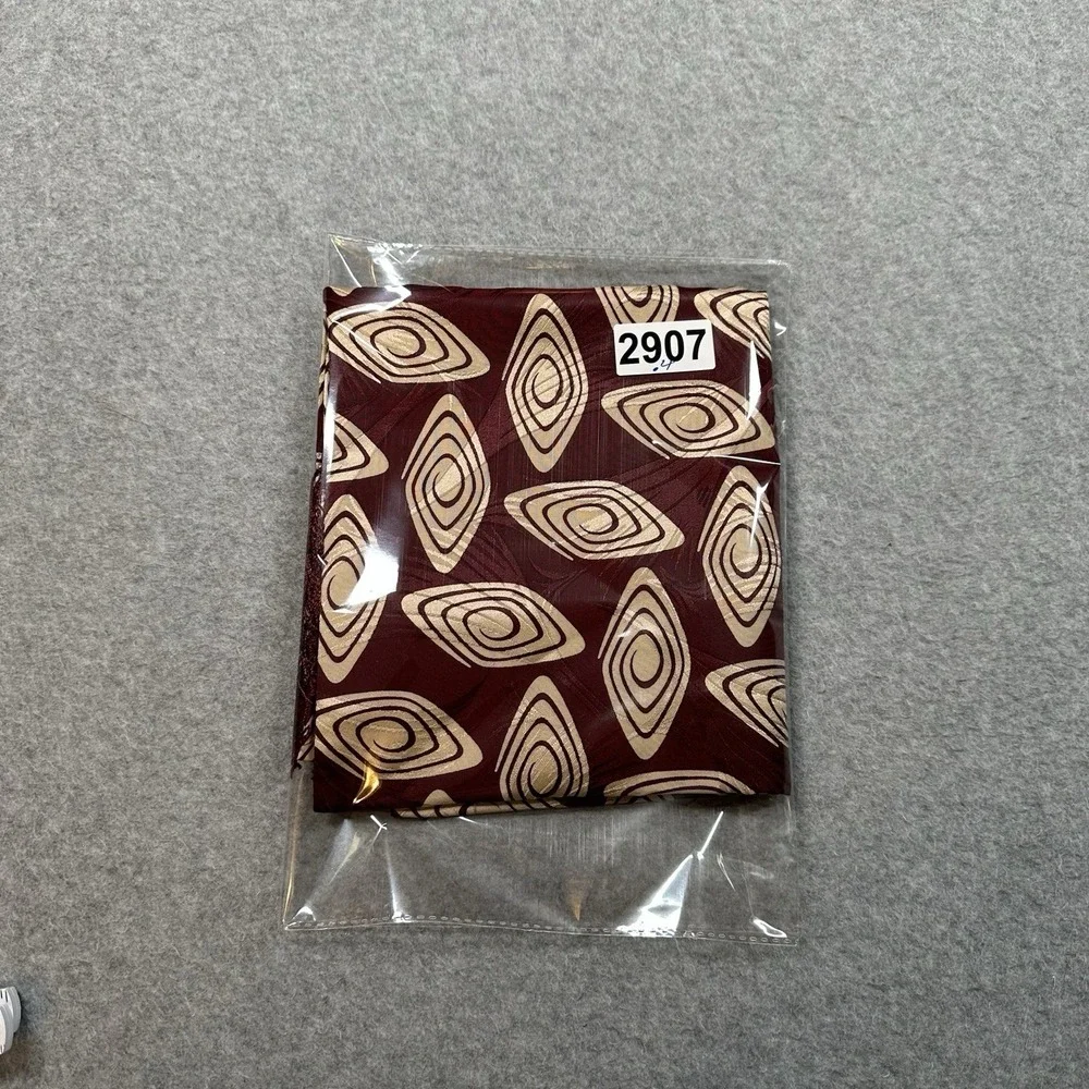 Vintage Polo Ralph Lauren Silk Scarf Italy Burgundy Geometric Fringe